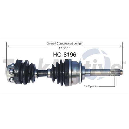 Surtrack Axle Cv Axle Shaft, Ho-8196 HO-8196